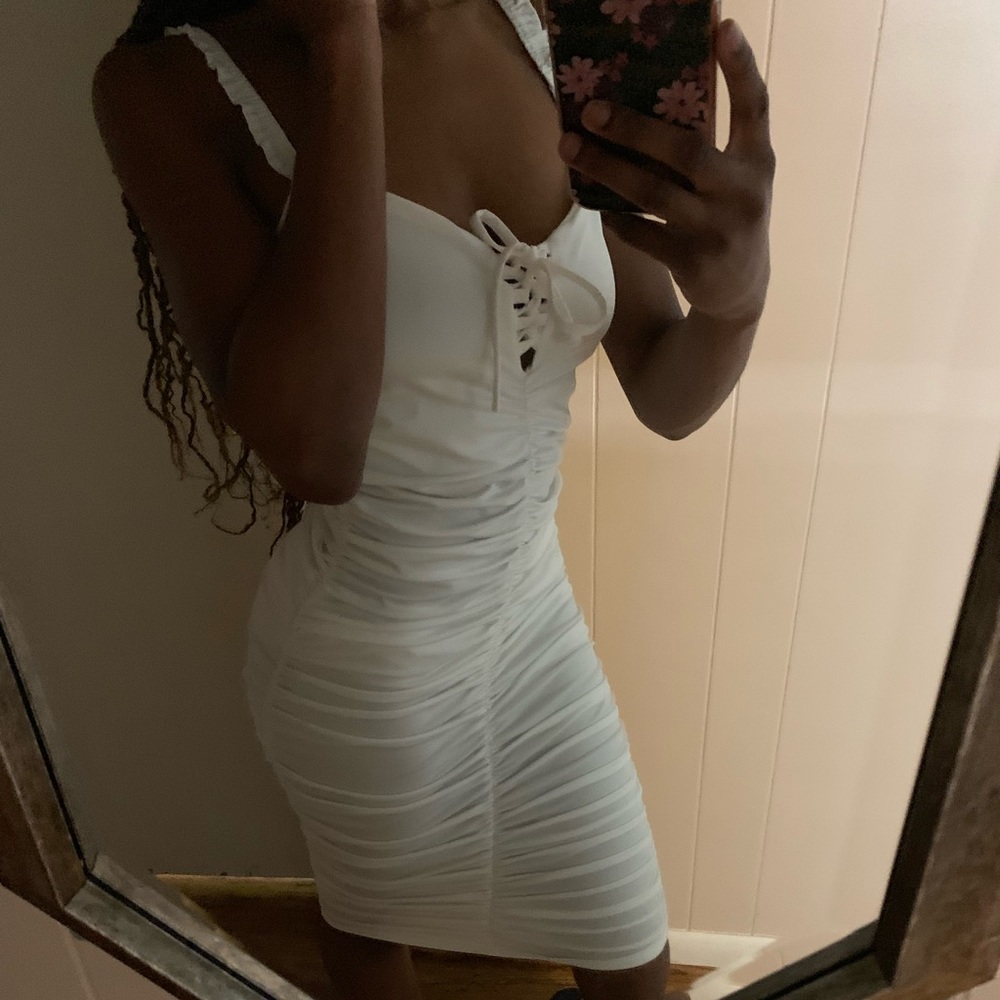 Ruched mini dress